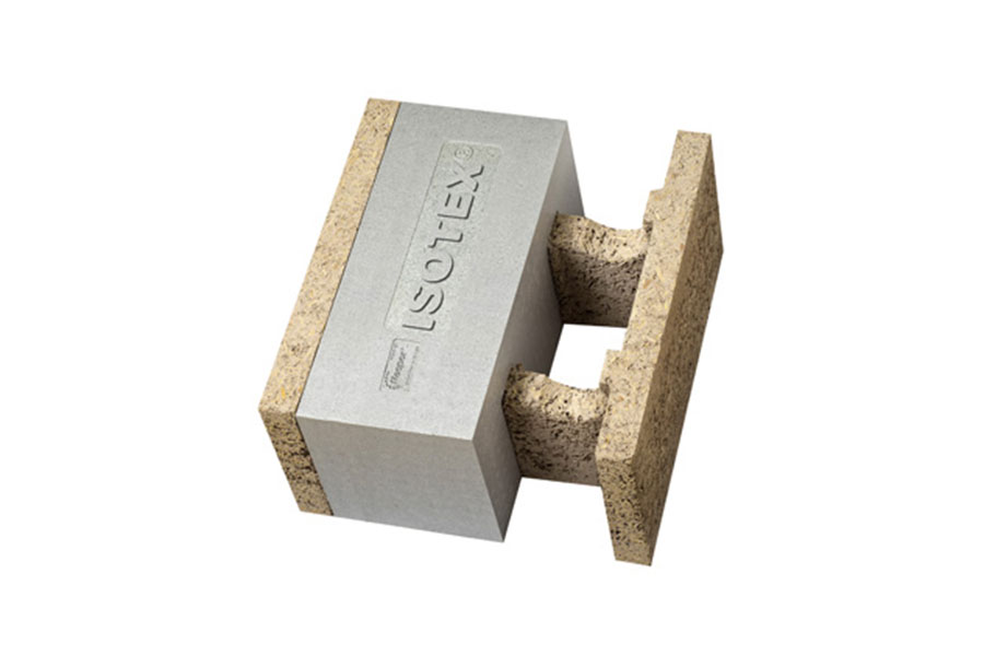 isotex Blocco cassero in legno cemento con inserto isolante - neopor